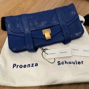 Proenza Schouler Leather clutch bag (Blue)